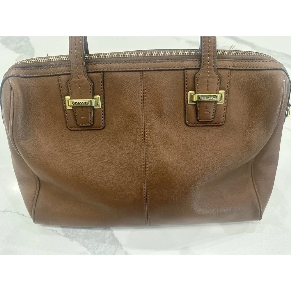 Coach Madison Brown Leather Carryall Tote Satchel Shoulder Bag Style 15226 Hangt